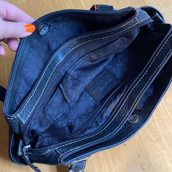 Fossil leather black bag 13x8x4,5” purse bag - Picture 5 of 17